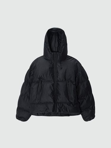 Mountain Short Puffer Hooded Padding Jacket [Black] - EZIO - Modalova