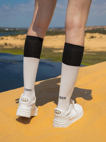 One Tone Slim Fit Cotton Blend Knee Socks [] - OBER GOLF & SPORTS - Modalova