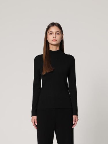 Cashmere Recycled Polyester Crew Neck Pullover [BLACK] (UFJKMN435N) - UNIT - Modalova