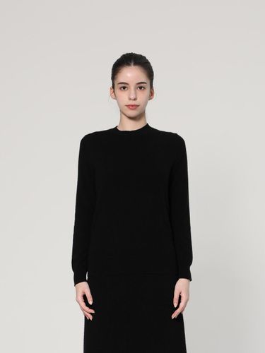 Cashmere Crew Neck Regular Fit Pullover [BLACK] (UFJKCN410C) - UNIT - Modalova