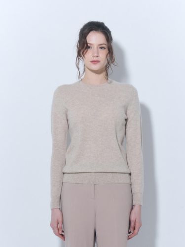 Cashmere Crew Neck Regular Fit Pullover [Linen] (UFJKCN410C) - UNIT - Modalova