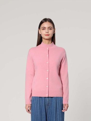 Cashmere Crew Neck Regular Fit Cardigan [PINK] (UFJKCA450C) - UNIT - Modalova