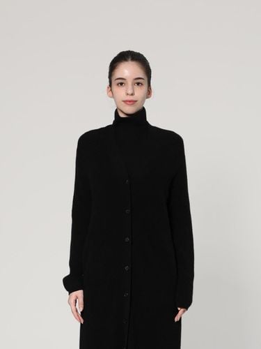 Cashmere V-neck Long Regular Fit Cardigan [BLACK] (UFJKCA453C) - UNIT - Modalova