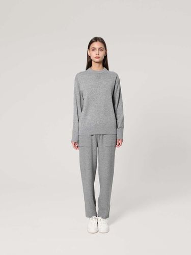 Wool Blend Loose Fit Pants [Grey] (UFJKBP481N) - UNIT - Modalova