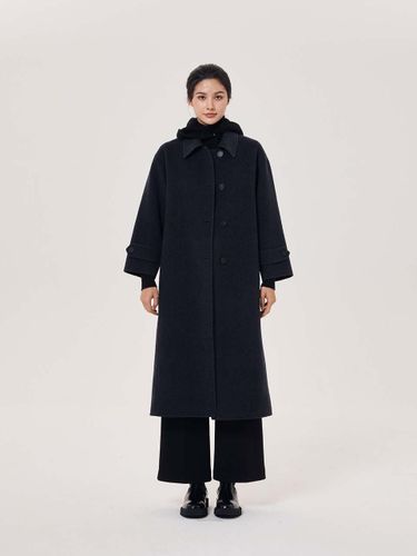 Handmade Overfit Wool Cashmere Coat [Charcoal] (UFJWCO466N) - UNIT - Modalova