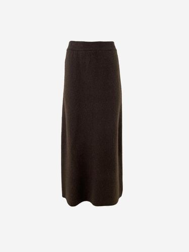 Fur Wool Elastic Maxi Skirt [Brown] - LA KOSMO - Modalova