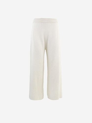 Fur Wool Wide Leg Pants [Ivory] - LA KOSMO - Modalova