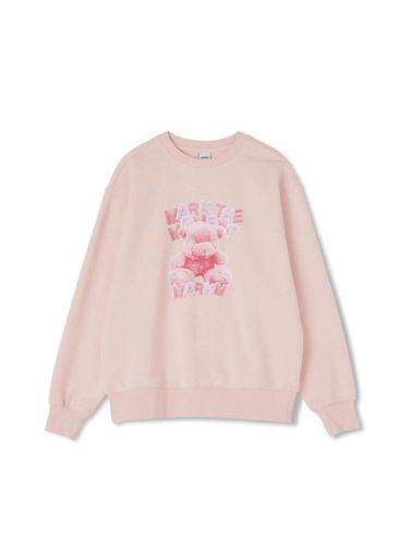 Teddy Bear Loose Fit Crewneck Sweatshirt [Pink] - MARKM - Modalova