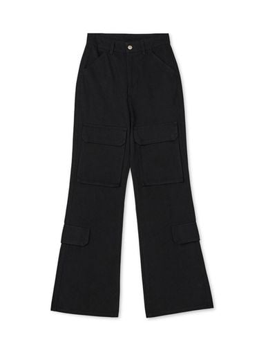 High-Density Cotton Utility Cargo Boots Cut Pants [Black] - MARKM - Modalova