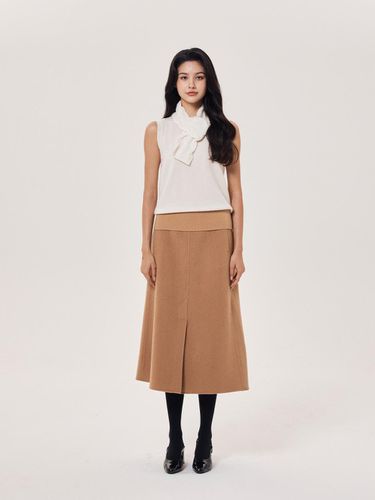 Handmade Wool-blend Long Skirt [Brown] (UFJWBS482N) - UNIT - Modalova