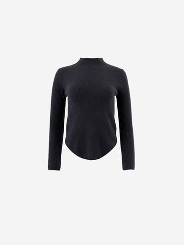 Fur Wool Slim Fit Halfneck Knitwear [Charcoal] - LA KOSMO - Modalova