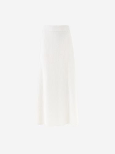 Fur Wool Full A-line Skirt [Ivory] - LA KOSMO - Modalova