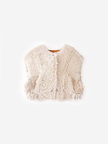 Reversible Oversized Spanish Merino Vest [White] - LA KOSMO - Modalova