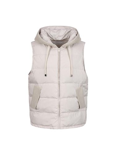 Knit Hood Down Padded Vest (DP4WV823) - COIINCOS - Modalova