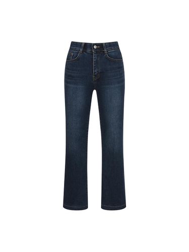 Fleece-lined Washed Boot-cut Denim Pants (DJ4WL188) - COIINCOS - Modalova