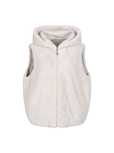 Fur Hood Regular Fit Vest - COIINCOS - Modalova