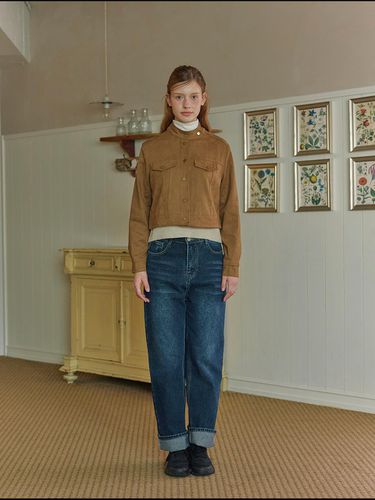 Vintage Wash Wide Relaxed Fit Denim Pants (TJPAY2244) - VIKI - Modalova