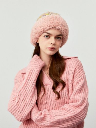 Soft Furry Winter Knit Hat [Pink] - koolkitten - Modalova