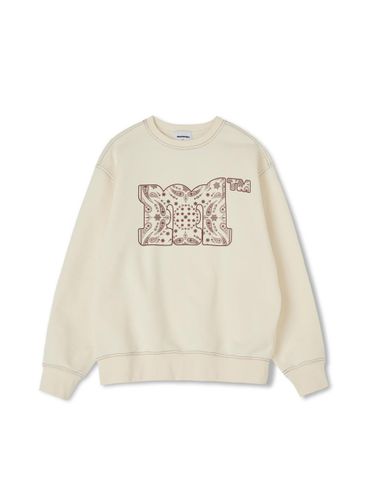 Paisley Logo Cotton-Polyester Loose Fit Sweatshirt [Beige] - MARKM - Modalova