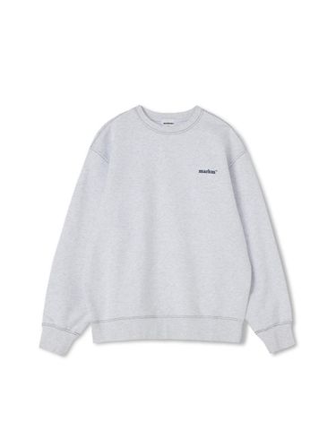 Paisley Cotton-Polyester Loose-Fit Sweatshirt [Light Grey] - MARKM - Modalova