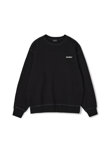 Paisley Loose Fit Crewneck Sweatshirt [Black] - MARKM - Modalova