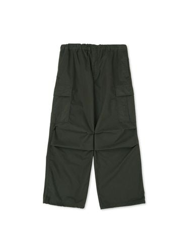 Wide Leg Cotton Blend Cargo Pants [Khaki] - MARKM - Modalova