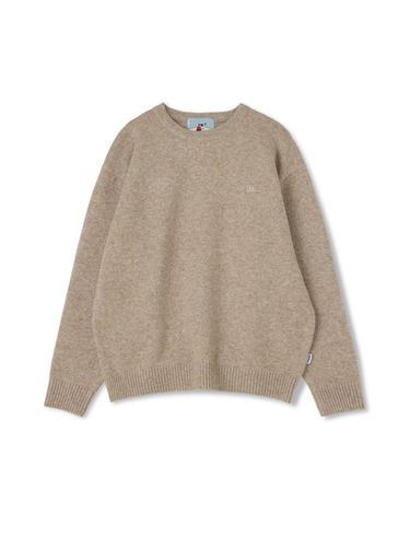 Basic Loose Fit Crewneck Knit [Beige] - MARKM - Modalova