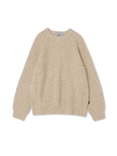 Wool Loose Fit Crew Neck Knit [Beige] - MARKM - Modalova