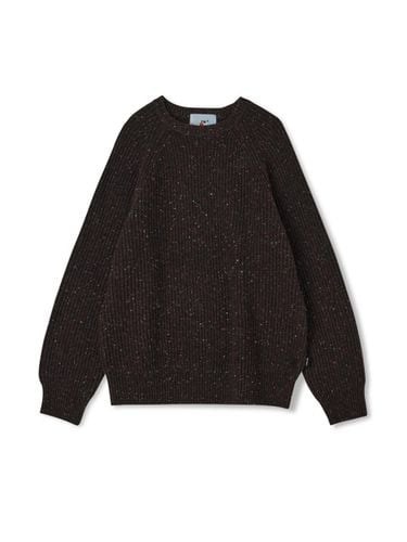 Wool Blend Loose Fit Crewneck Knit [Brown] - MARKM - Modalova