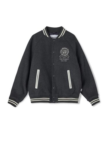 Wool Blend Varsity Jacket [Grey] - MARKM - Modalova