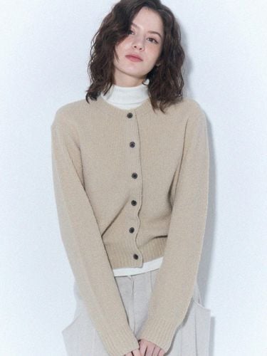 Boucle Textured Ribbed Cardigan [BEIGE] (ZFKCA00AN) - UNIT - Modalova