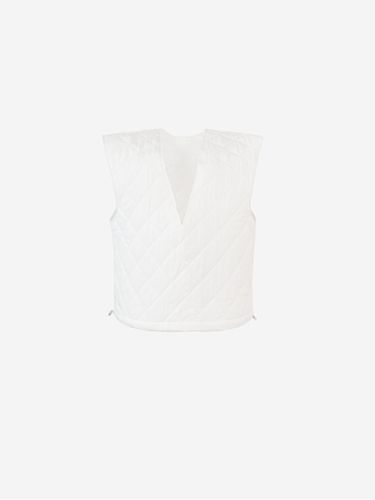 Quilted Adjustable Drawstring Vest [White] - LA KOSMO - Modalova