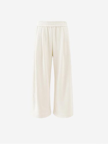 Winter Wide Banding Elastic Pants [Ivory] - LA KOSMO - Modalova