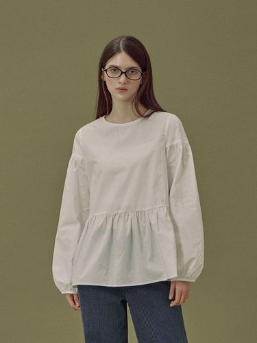 Cotton Shirring Romantic Blouse - TWEE - Modalova