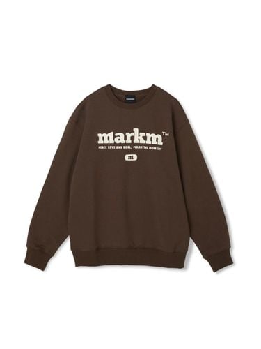 Big Logo Loose Fit Crew Neck Sweatshirt [Brown] - MARKM - Modalova