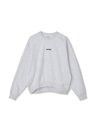 Small Logo Crop Loose Fit Sweatshirt [Light Grey] - MARKM - Modalova