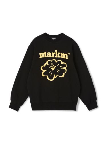 Big Flower Loose Fit Sweatshirt [Black] - MARKM - Modalova