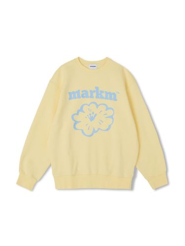 Big Flower Loose Fit Sweatshirt [Yellow] - MARKM - Modalova