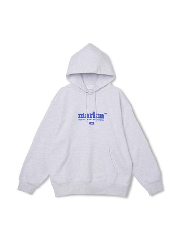 Cotton Blend Logo Basic Hoodie [Light Grey] - MARKM - Modalova