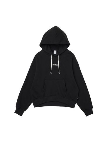 Small Logo Loose-fit Cotton-Polyester Hoodie [Black] - MARKM - Modalova