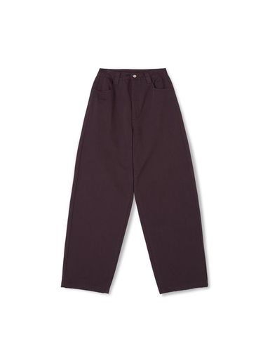 High Waisted Loose Fit Curved Pants [PURPLE] - MARKM - Modalova