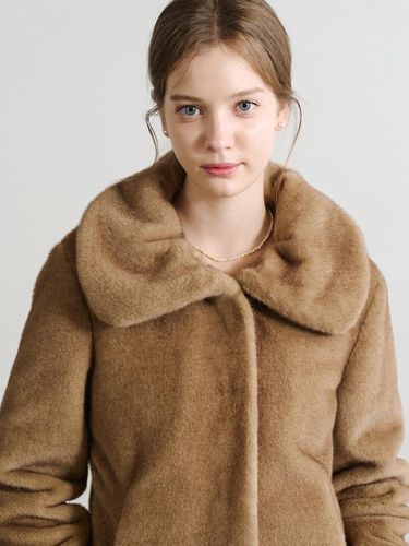 Eco-fur Three-dimensional Collar Jacket [] - L’autre de min - Modalova