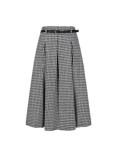 Houndstooth Check Belt Pleated Skirt (DW4WS144) - COIINCOS - Modalova