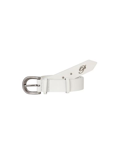 Italian Premium Leather Belt [Beige] - PAIN OR PLEASURE - Modalova