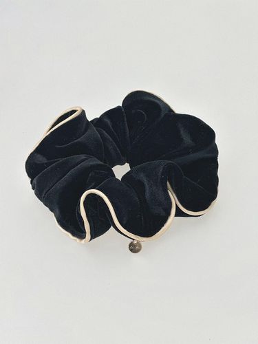 Velvet Piping Logo Hair Scrunchie [] - L’autre de min - Modalova