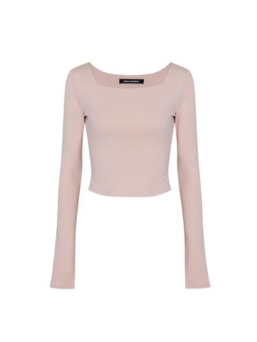 Square Neck Fitted Top [Pink] - PAIN OR PLEASURE - Modalova