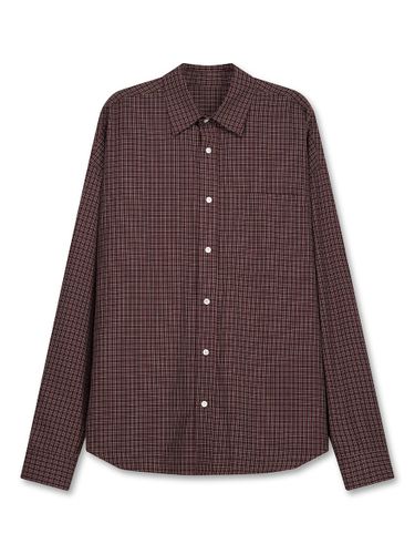 Oversized Cotton Check Shirt [Brown] - DNSR - Modalova