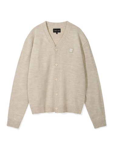 Wool Mix V-Neck Classic Cardigan [Light Brown] - Wacky Willy - Modalova