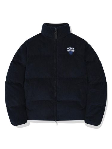 Corduroy Down Short Puffer Jacket [Navy] - Wacky Willy - Modalova