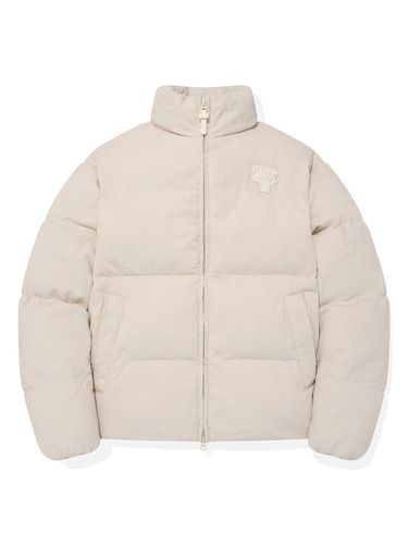 Corduroy Down Short Puffer Jacket [Beige] - Wacky Willy - Modalova